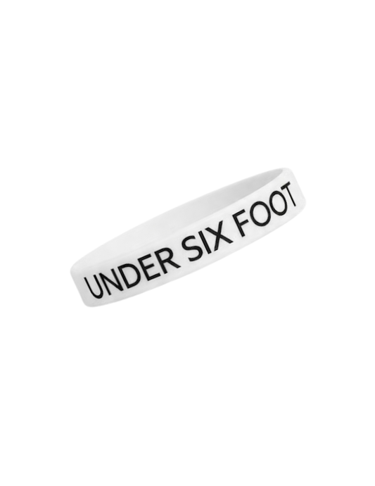 White Under Six Foot Wristband
